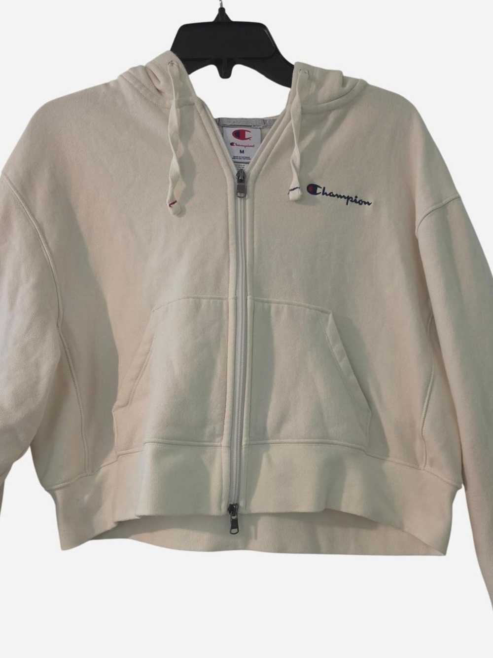 Champion Women's Medium Cream Zip-Up Hoodie